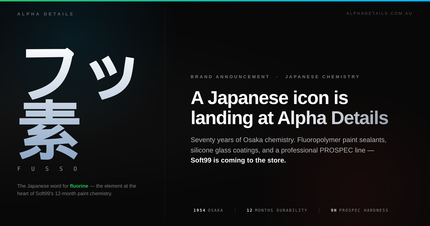 A Japanese icon is landing at Alpha Details — meet Soft99