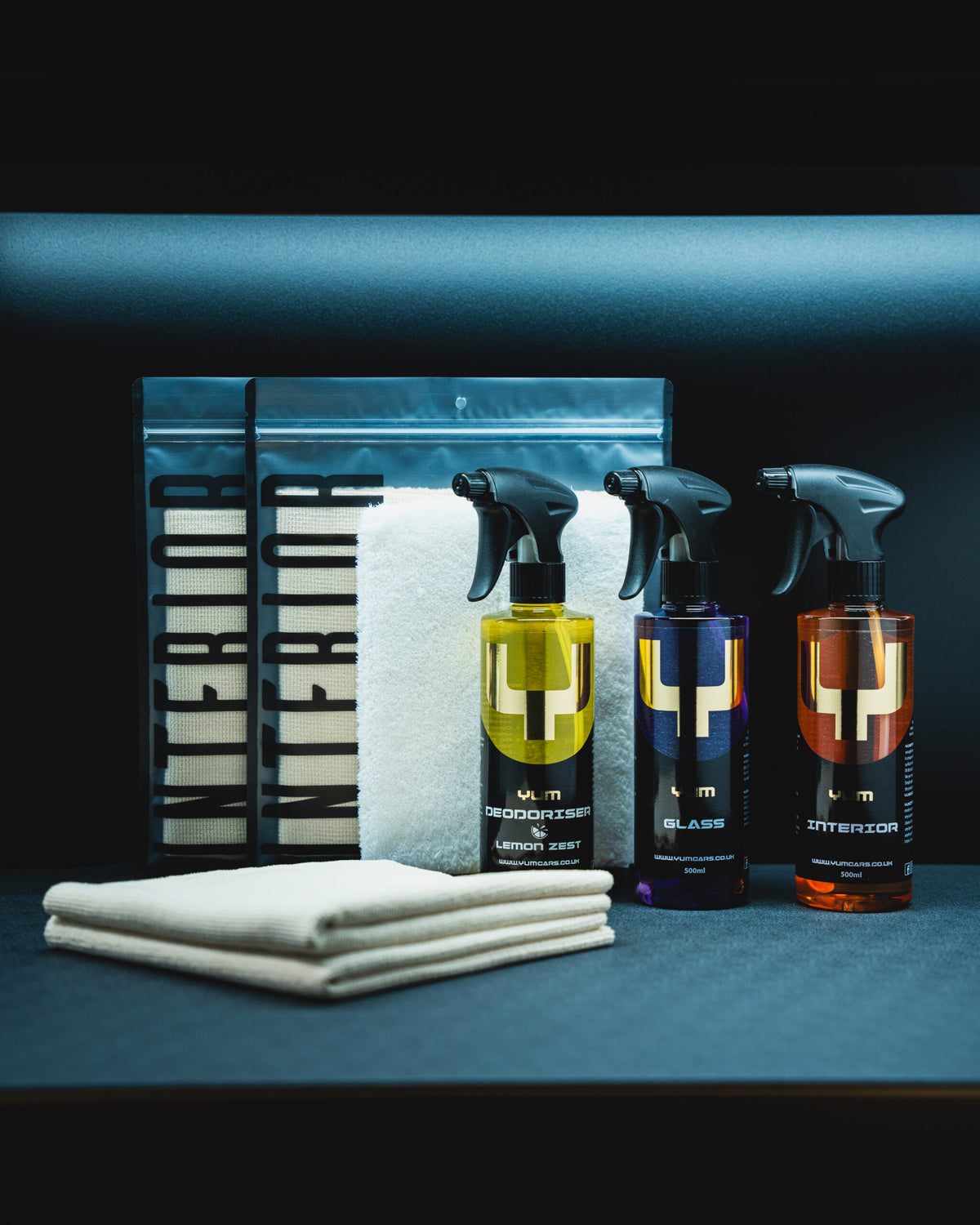 Yum Cars Interior Starter Kit contents