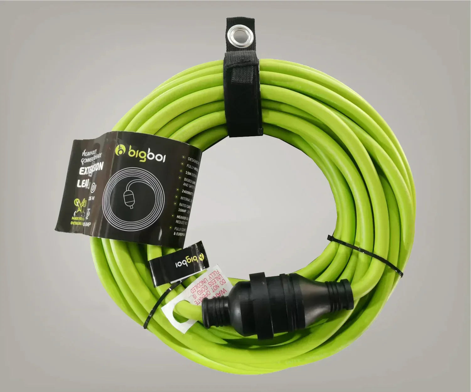 Bigboi 15M Extra Heavy-Duty Commercial-Grade Extension Lead - 10 Amp - NEW - Alpha Details