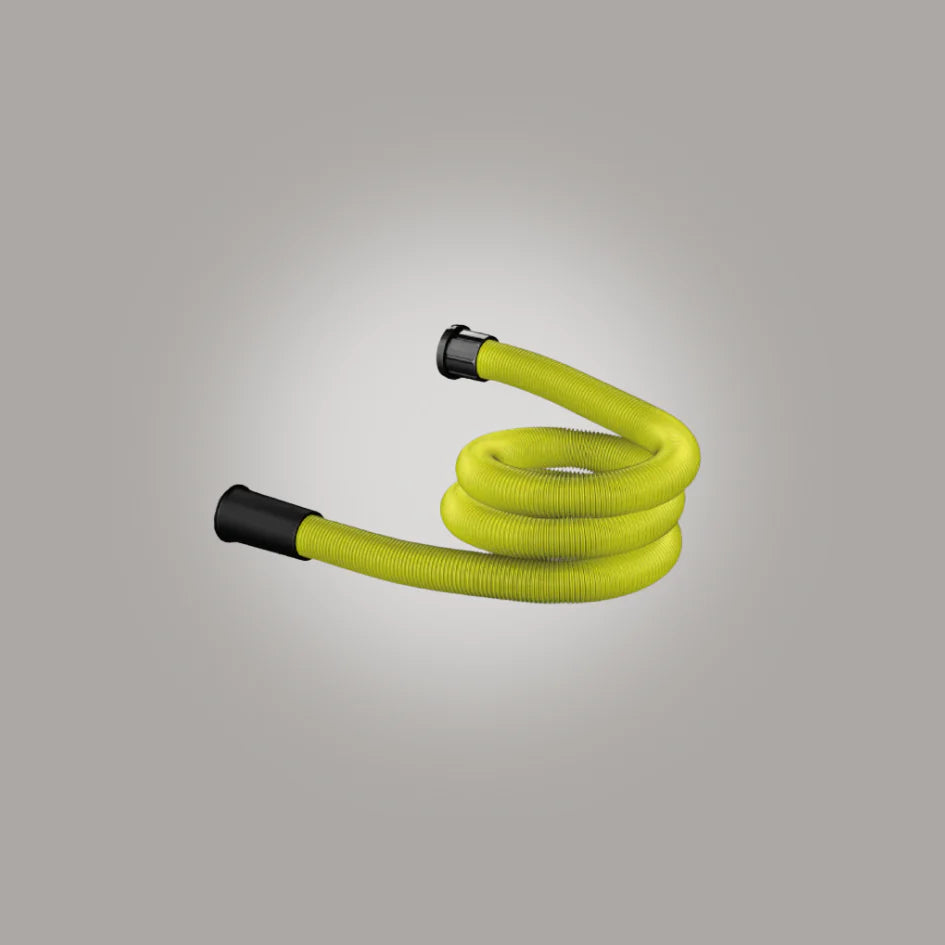 Bigboi BLOWR 9m yellow replacement hose coiled with quick-connect fittings for MKI and MKII blower systems