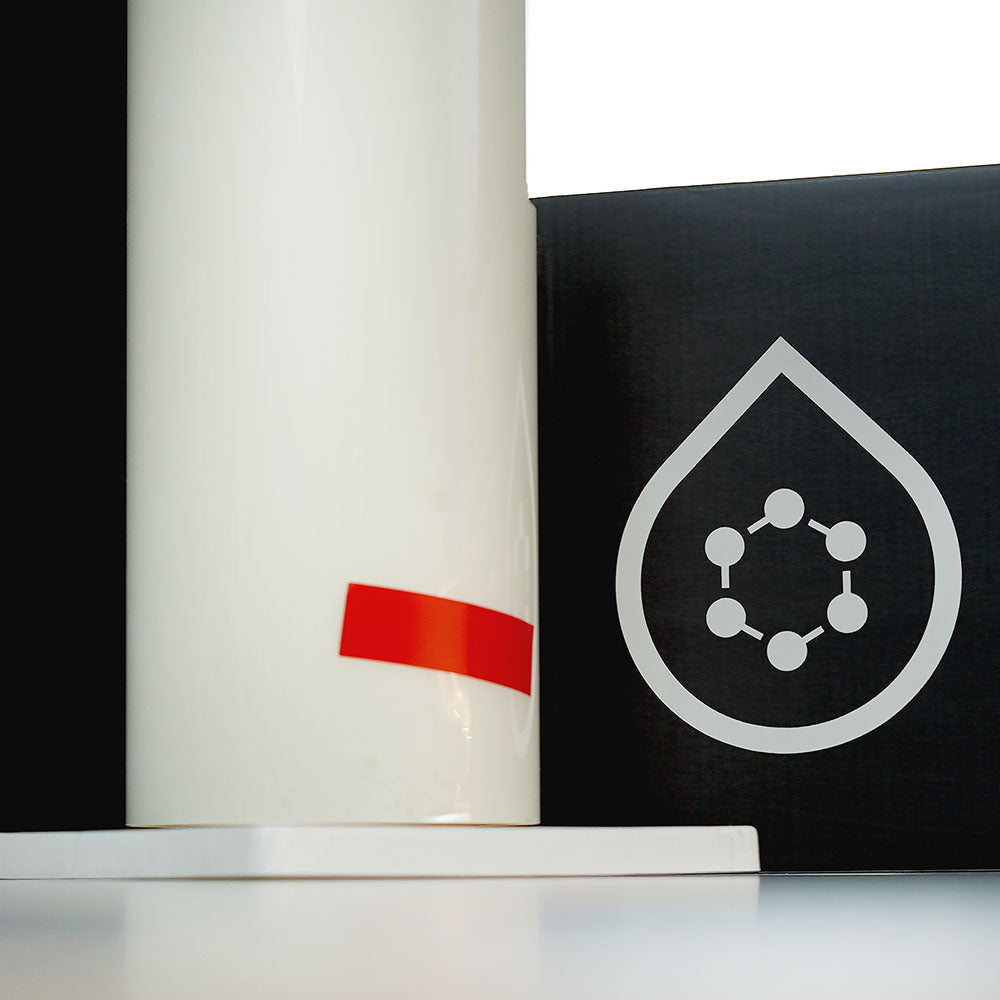 Feynlab PPF Flex film roll showing ceramic-infused technology icon for advanced paint protection