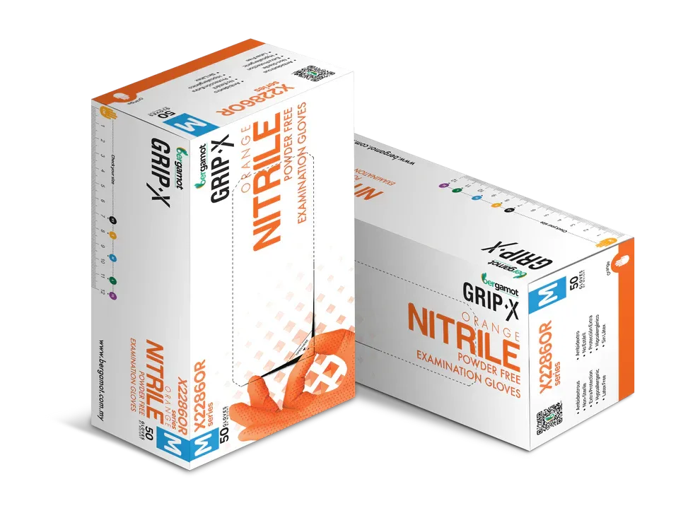 Hygiene Hub Diamond Textured Grip-X Nitrile Powder Free Gloves - 50pcs - Alpha Details