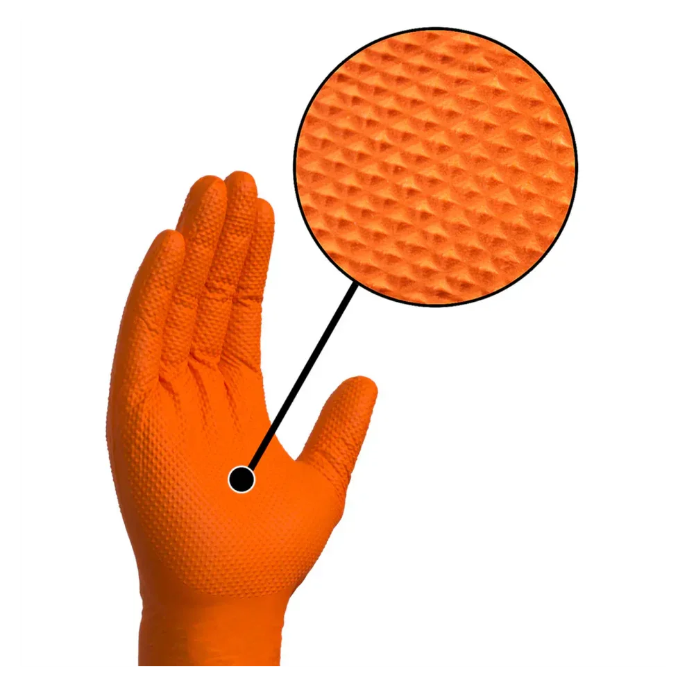 Hygiene Hub Diamond Textured Grip-X Nitrile Powder Free Gloves - 50pcs - Alpha Details