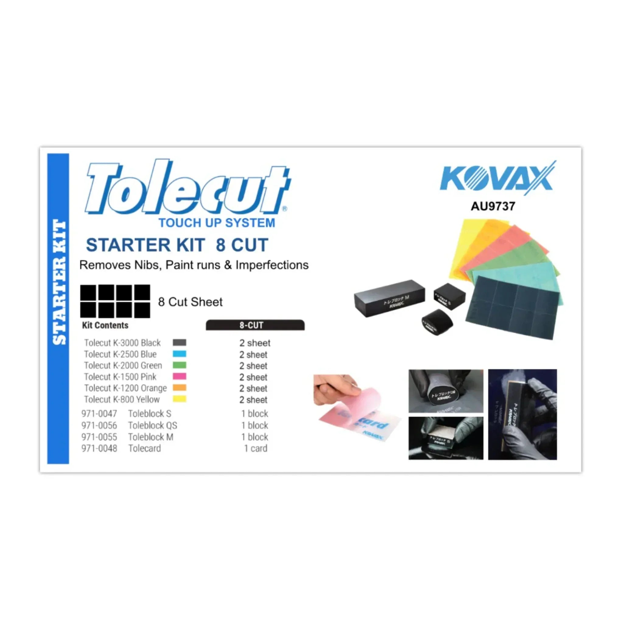 Kovax TOLECUT TOUCH-UP STARTER Kit - AU9737 - Alpha Details