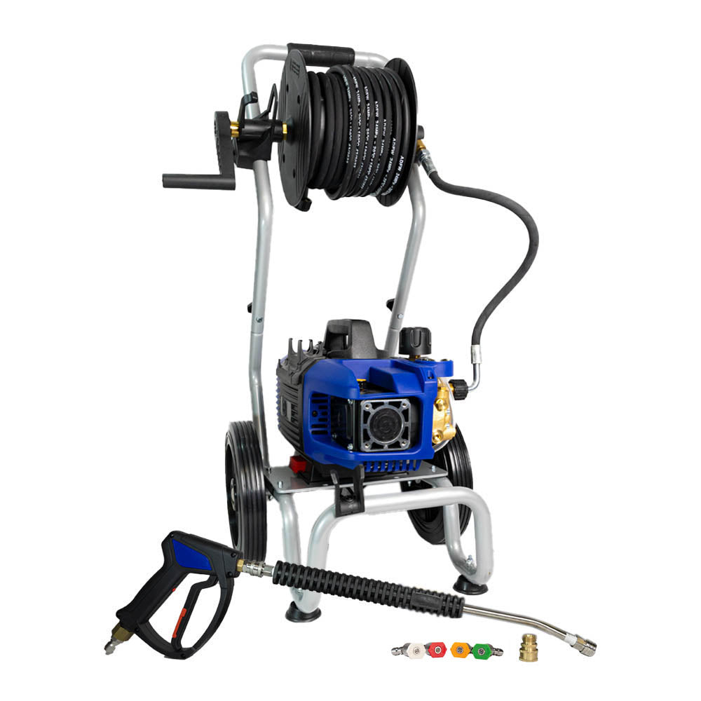 Annovi Reverberi AR680+ Pressure Washer Pro Kit — machine, MTM SG35 short gun, trolley, hose reel and nozzle set