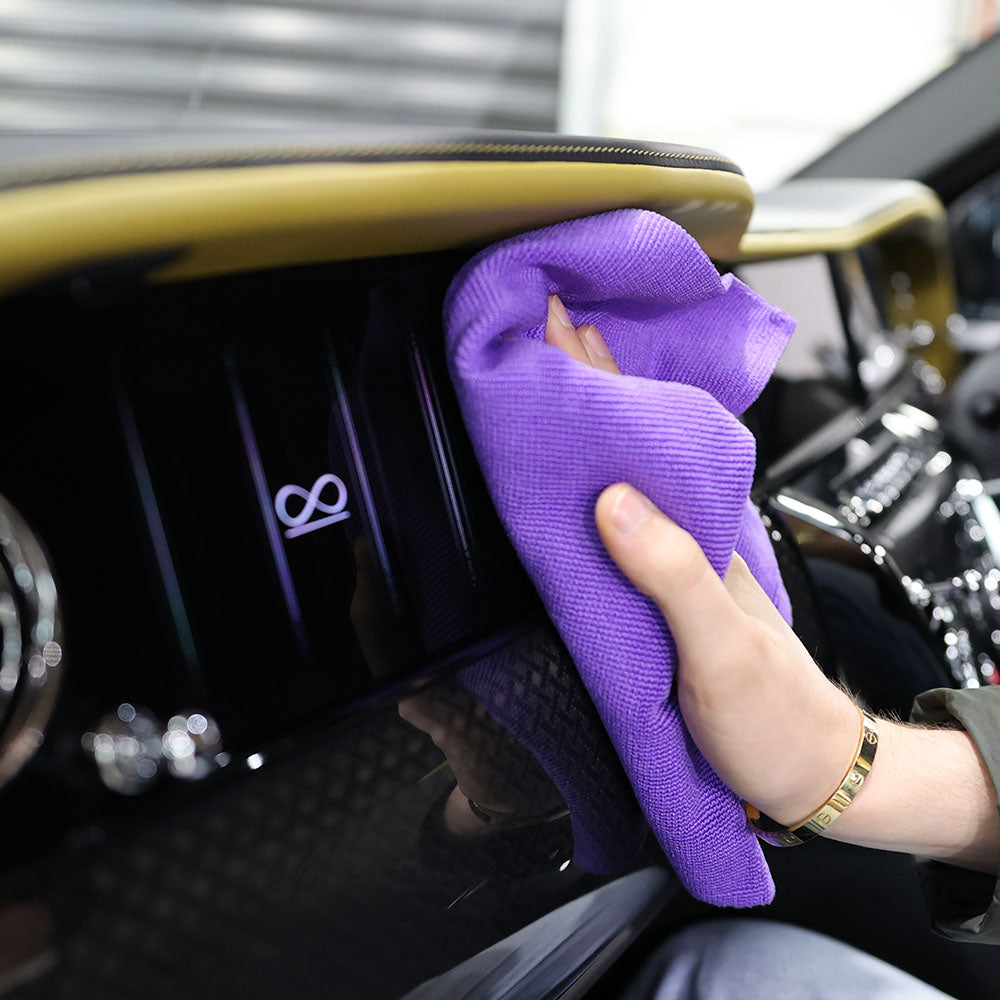 Aquatouch ACE Heavyweight 400 GSM pearl weave microfibre cloth, 24 pack purple, 40x40cm edgeless