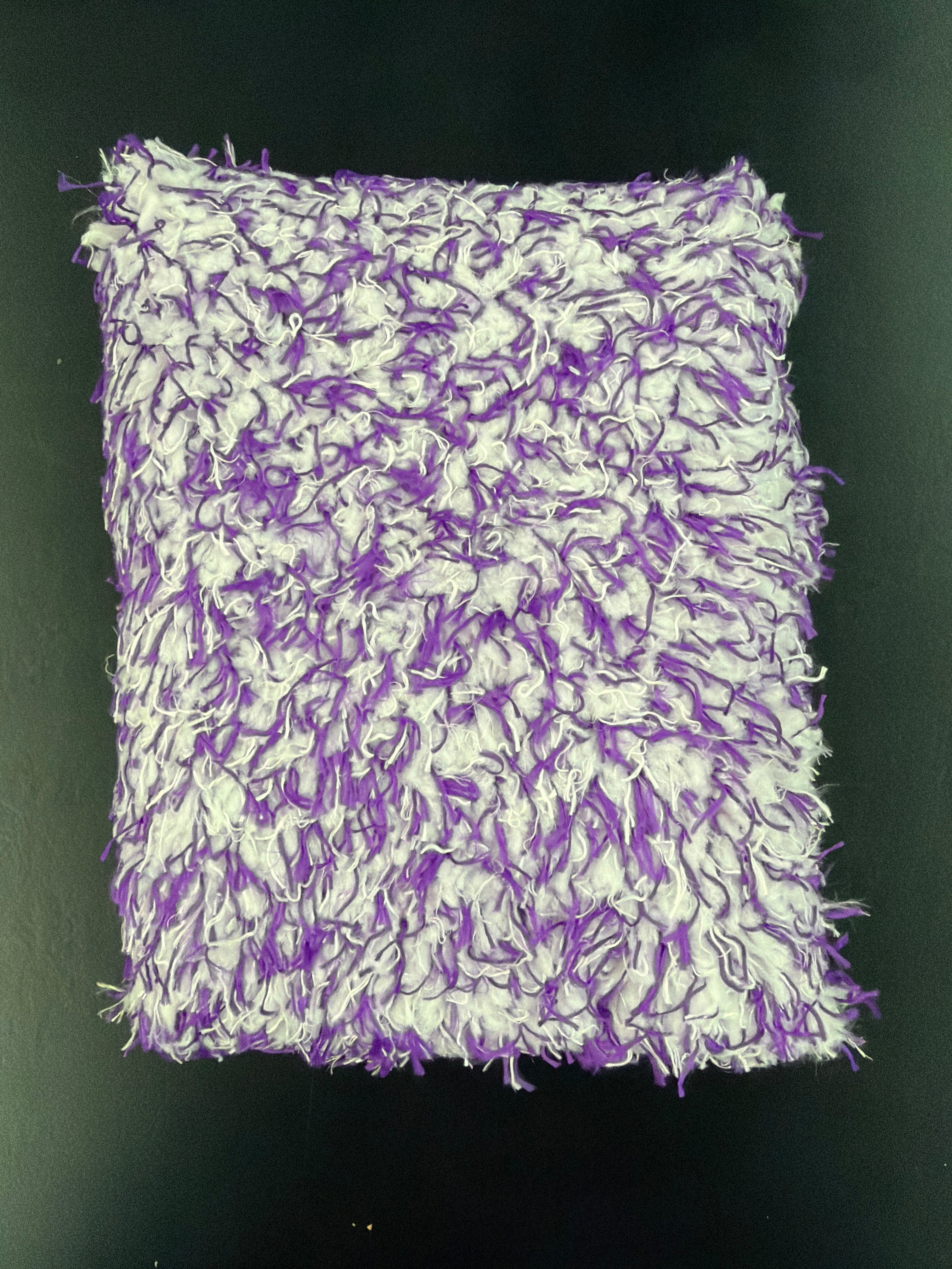 Aquatouch MUSCLES purple 600GSM multi-fibre microfibre wash pad close-up of pile — Alpha Details