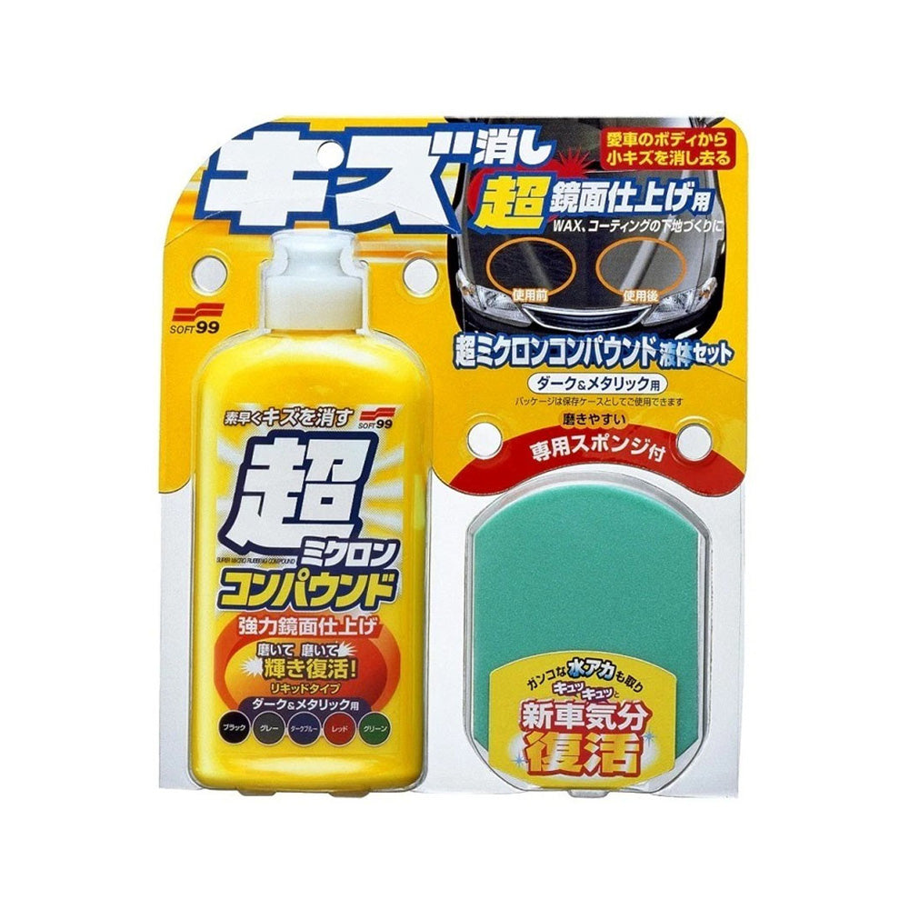 Soft99 Micro Liquid Compound Set - Dark & Metallic — official Japanese retail packaging