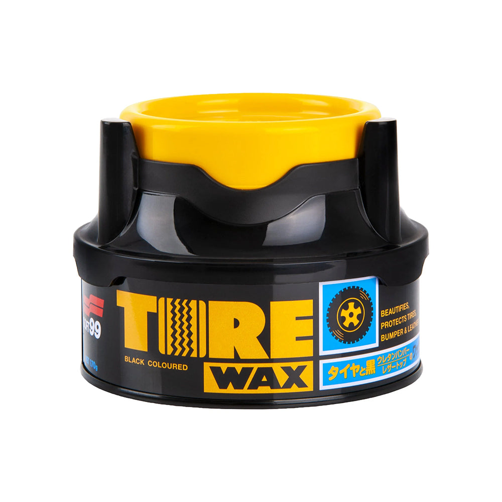 Soft99 Tire Black Wax — official Japanese retail packaging