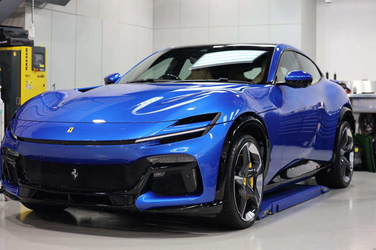 Blue Ferrari Purosangue detailed at Alpha Details Melbourne