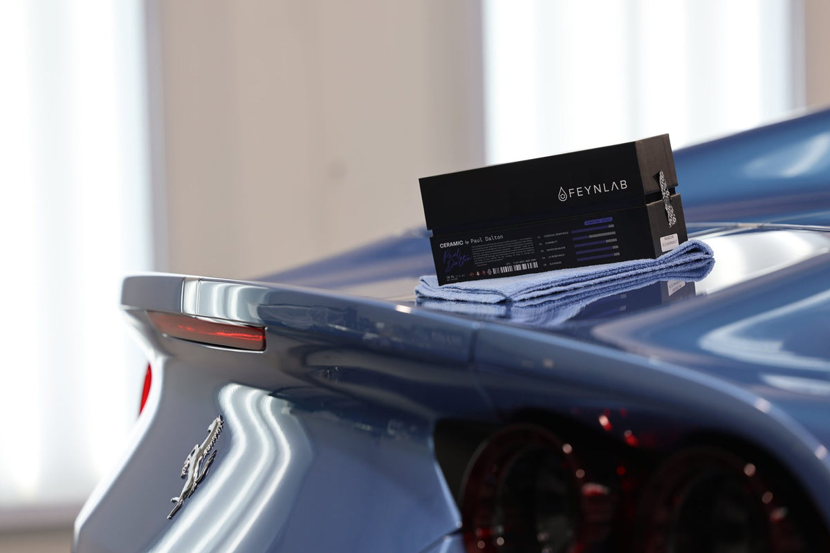 Feynlab ceramic coating on a Porsche spoiler at Alpha Details