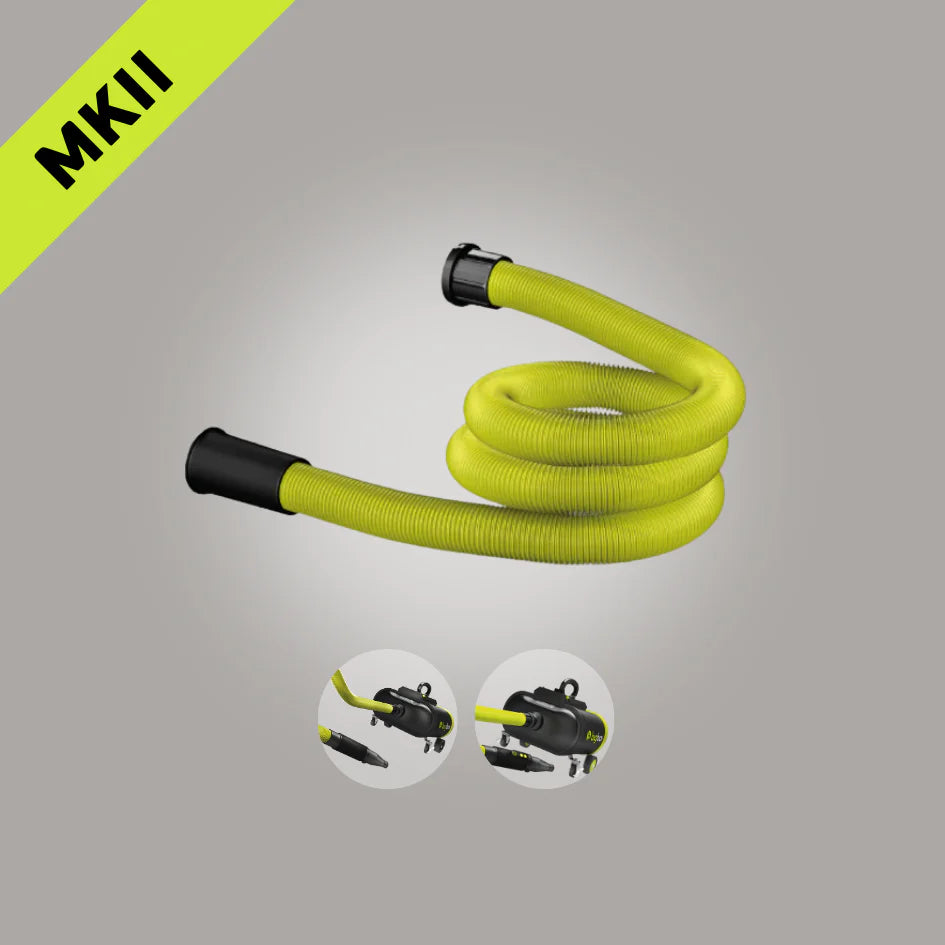 Bigboi BLOWR MKII 9m hose variant with connector detail for PRO MKII and PRO+ MKII blower models
