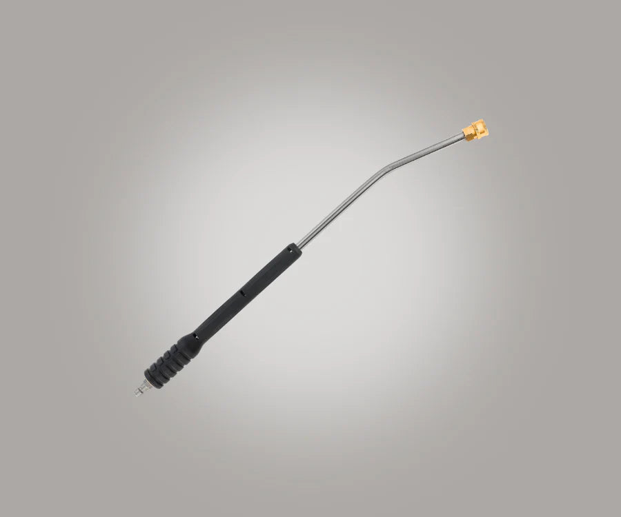 Bigboi WASHR 55 cm extension wand with angled stainless steel tip and brass quick-connect fitting for pressure washer reach