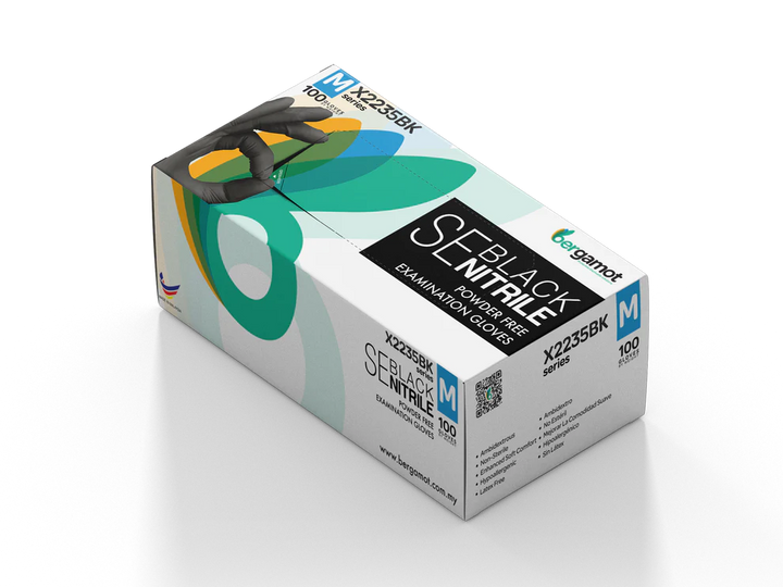 Hygiene Hub Black Nitrile Powder-Free Gloves - 100pcs