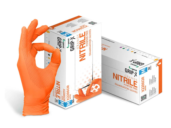 Hygiene Hub Diamond Textured Grip-X Nitrile Powder Free Gloves - 50pcs