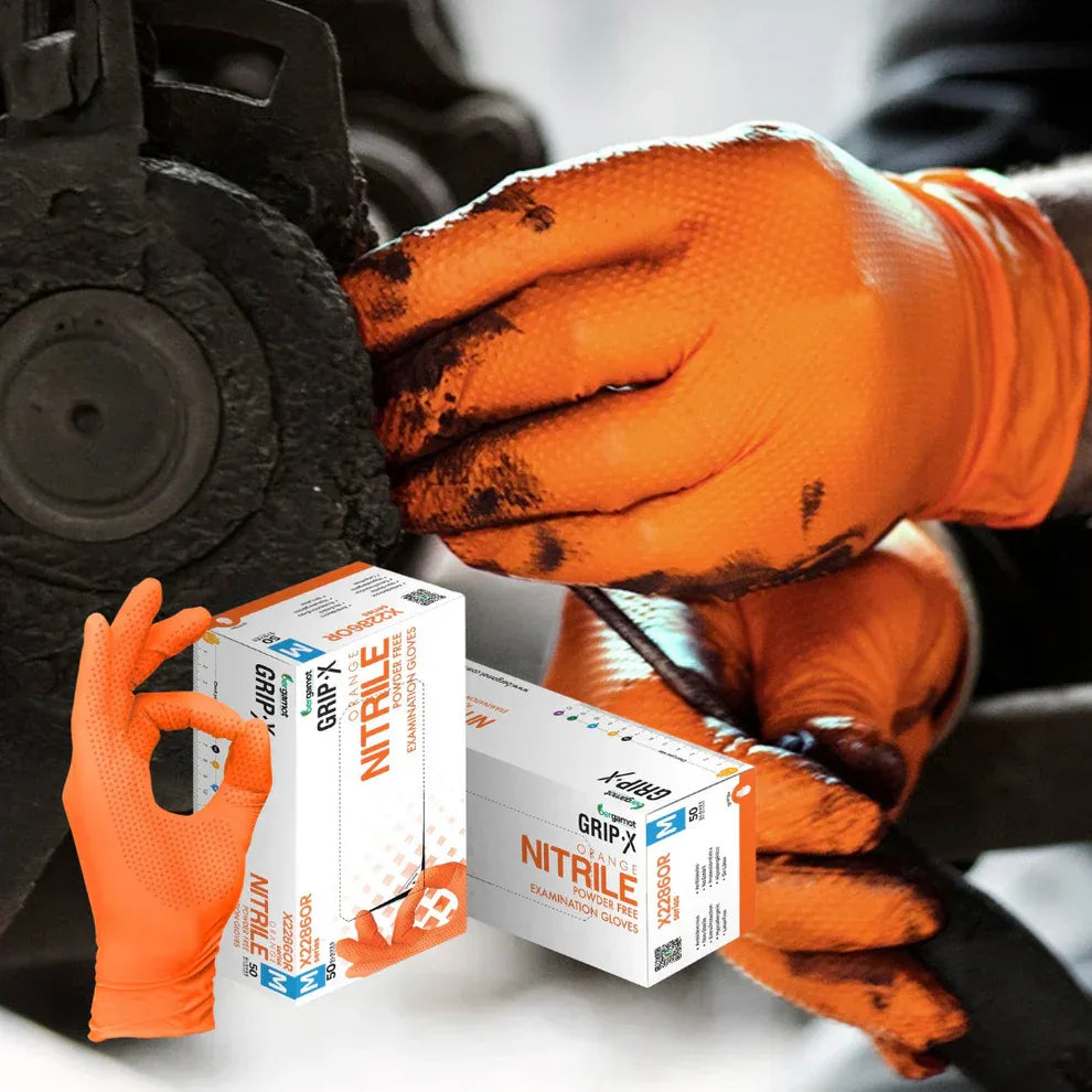 Hygiene Hub Diamond Textured Grip-X Nitrile Powder Free Gloves - 50pcs - Alpha Details