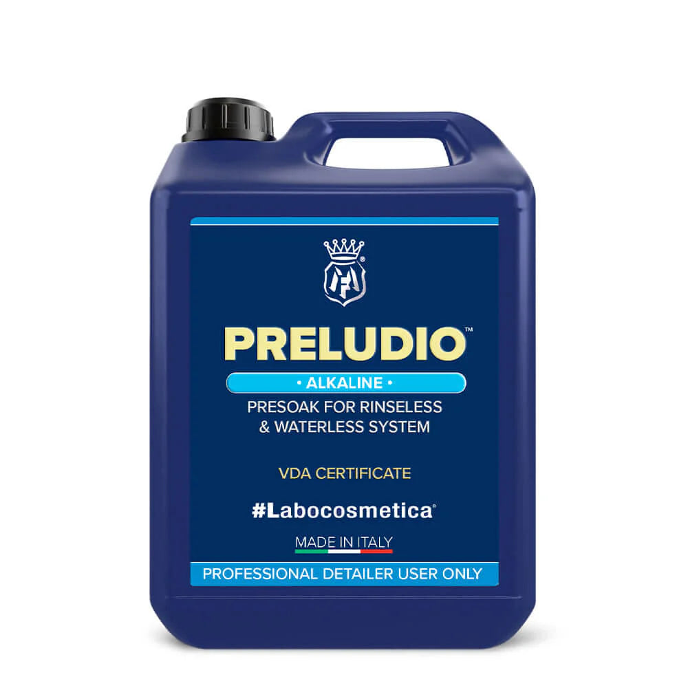Labocosmetica PRELUDIO ALKALINE Presoak for Rinseless & Waterless Systems - Alpha Details