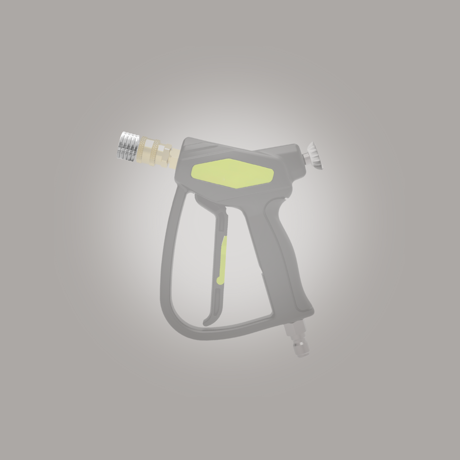 bigboi WashR Shower Nozzle in use - wide soft spray pattern