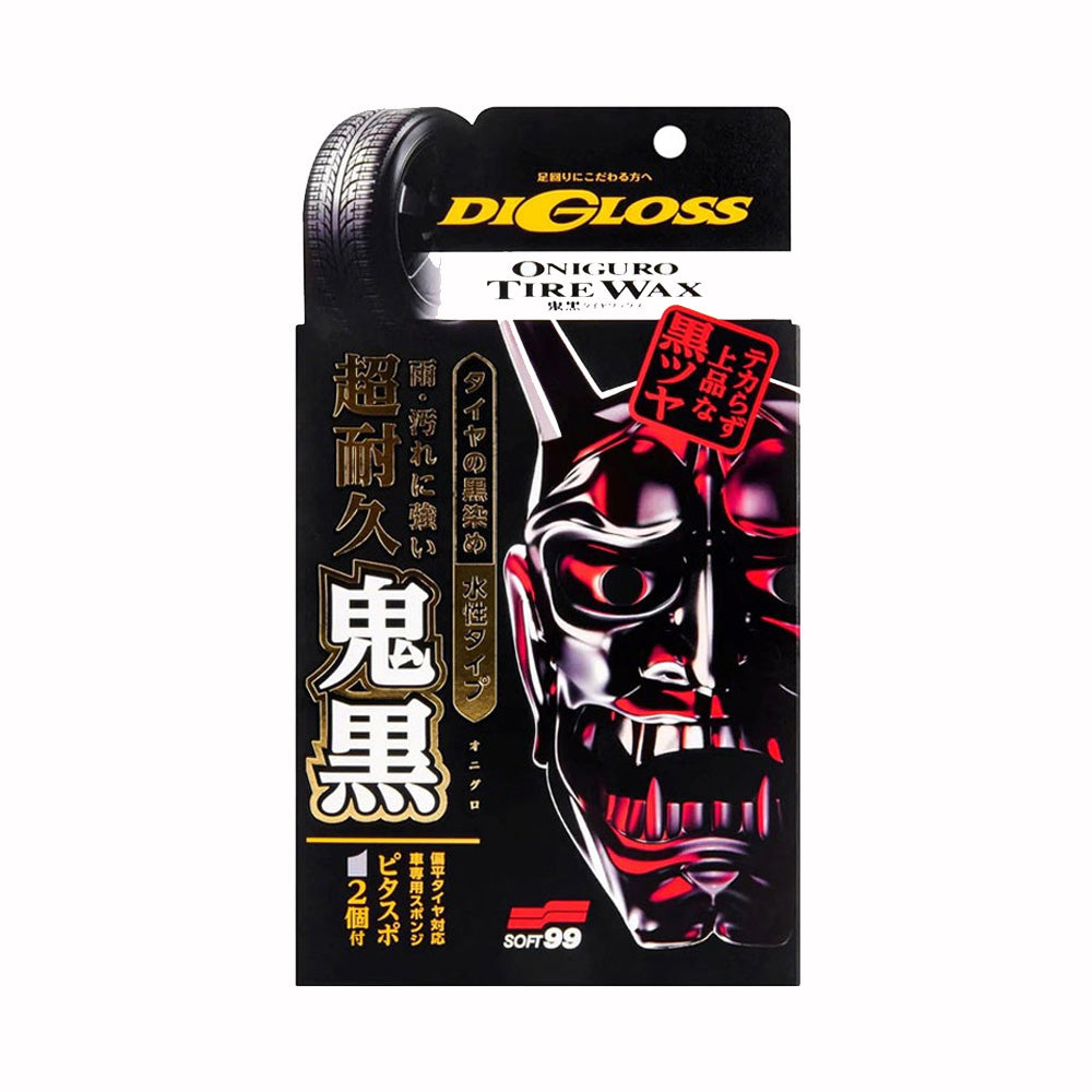 Soft99 DiGloss Black Devil Tire Wax — official Japanese retail packaging
