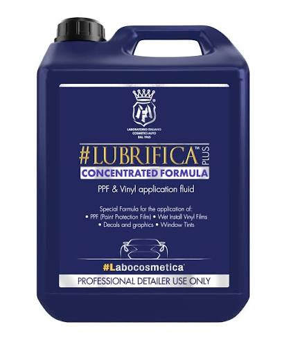 Labocosmetica LUBRIFICA PLUS 4.5L concentrated PPF and vinyl application fluid, professional detailer use only