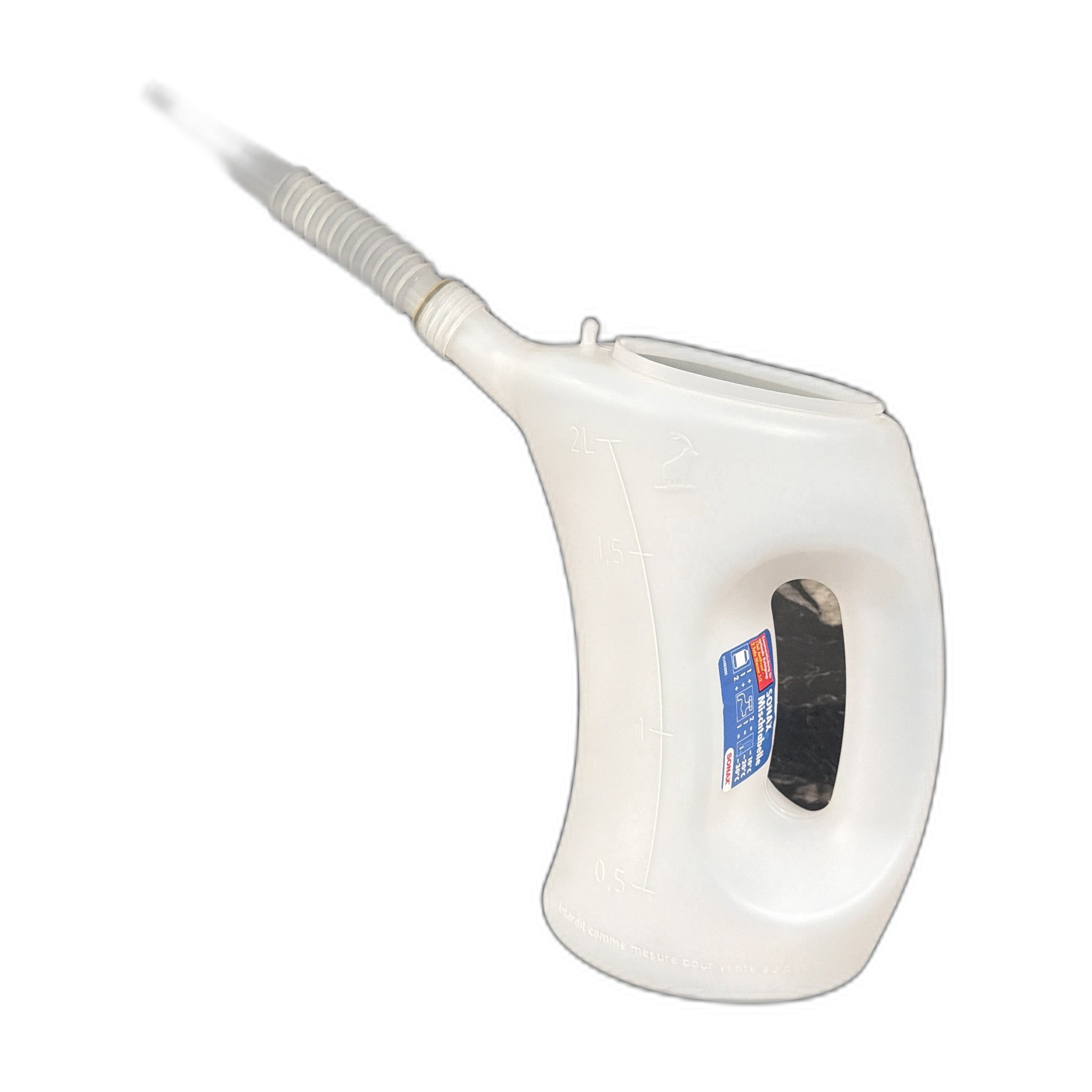 SONAX 2L mixing and pouring jug with spout and handle, white