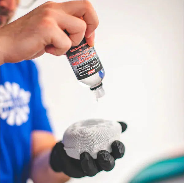 Pearl Puck applying ceramic coating