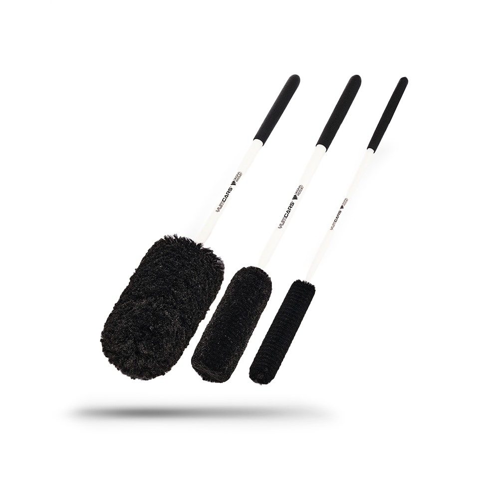 Yum Cars Wheel Woolies full set of three 18 inch wheel brushes in small, medium and large